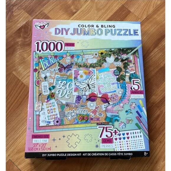 Color & Blind DIY Jumbo Puzzle  1000 pieces  27 x 20‎ inches - Picture 1 of 2
